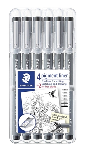 Staedtler Fineliner pigment liner sort (6)